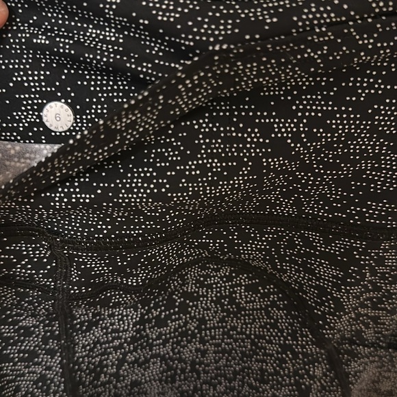 Lululemon Fast Free Crop Nulux 19" Soundwave Alpine White/Black leggings Size 6 - Picture 9 of 9